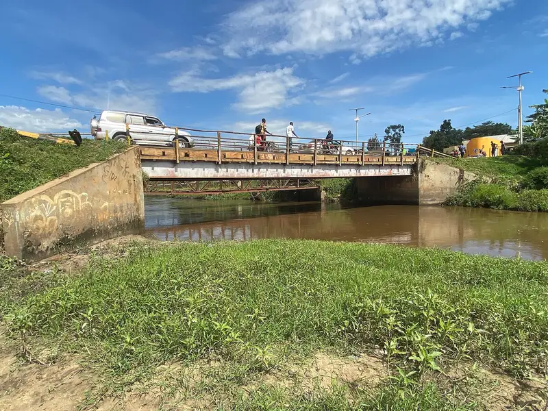 The River Rwizi passing beneath the Katete bridge in Mbarara